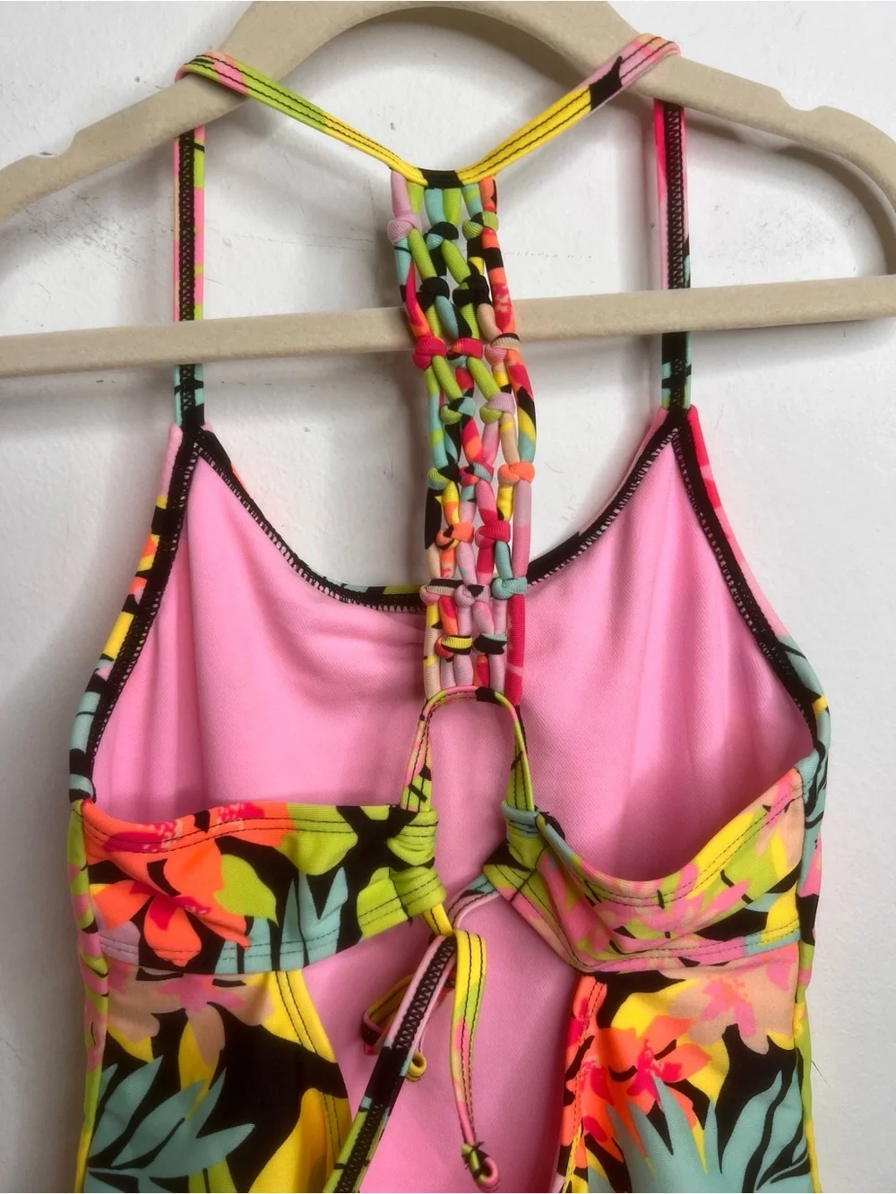 Art Class Girls Sunrise Blooms One Piece Swimsuit Size L | 10-12